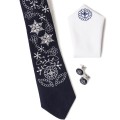 Zestaw z krawatem folk, haft wielkopolski