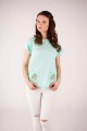 T-shirt miętowy z haftem hrubieszowskim