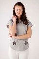 T-shirt szary z haftem hrubieszowskim