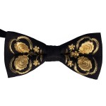 Mucha folk czarna, haft góralski złoty