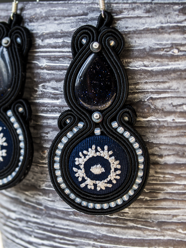 Kolczyki sutasz haft bamberski