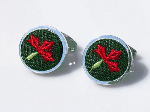 Spinki z haftem kaszubskim