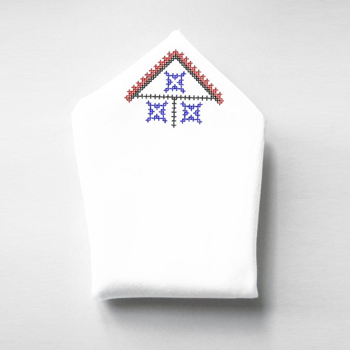 Poszetka z haftem kieleckim