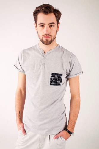 T-shirt szary z haftem rzeszowskim