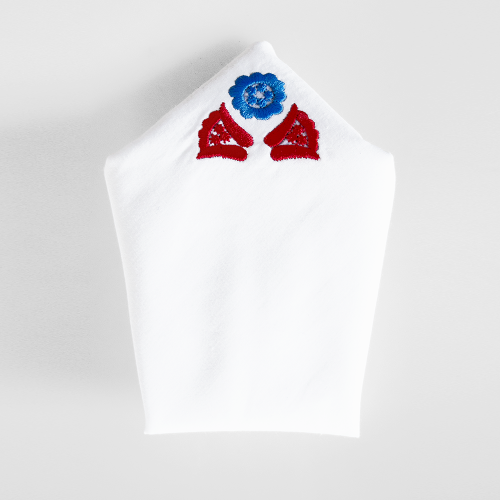 Poszetka z haftem krakowskim