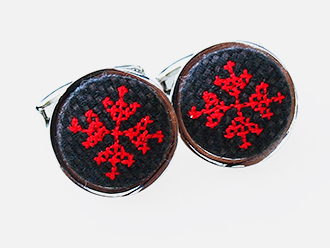 Spinki z haftem lubelskim