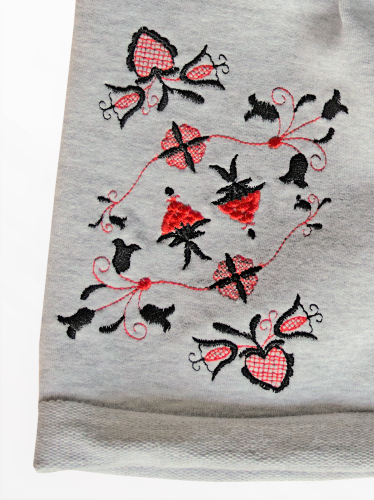 Folkowa czapka matula, haft kaszubski