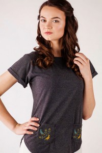 T-shirt grafitowy haft opoczyński - double