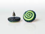 Kolczyki zielone haft rzeszowski seledynowy