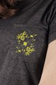 T-shirt grafitowy z haftem kaszubskim