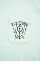 T-shirt miętowy z haftem spiskim