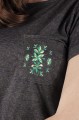 T-shirt grafitowy z haftem krakowskim