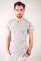 T-shirt szary z haftem krakowskim