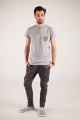 T-shirt szary z haftem kurpiowskim