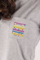 T-shirt szary z haftem lubelskim