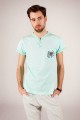 T-shirt miętowy z haftem górnośląskim