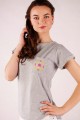 T-shirt szary z haftem warmińskim