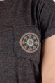 T-shirt grafitowy z haftem kurpiowskim