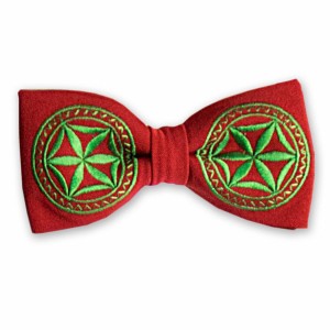 Mucha folk ruda, haft bieszczadzki 