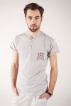 T-shirt szary haft bamberski
