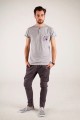 T-shirt szary z haftem warmińskim