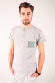 T-shirt szary z haftem kieleckim