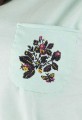 T-shirt miętowy z haftem hrubieszowskim