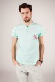 T-shirt miętowy z haftem kaszubskim