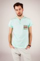 T-shirt miętowy z haftem lubelskim