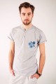 T-shirt szary z haftem wilanowskim