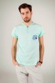 T-shirt miętowy z haftem warmińskim