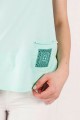 T-shirt miętowy z haftem kieleckim