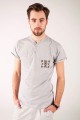 T-shirt szary z haftem krakowskim