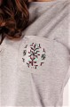 T-shirt szary z haftem krakowskim