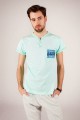 T-shirt miętowy z haftem lubelskim