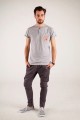 T-shirt szary z haftem warmińskim