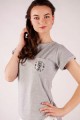 T-shirt szary z haftem krakowskim