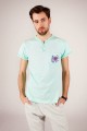 T-shirt miętowy z haftem górnośląskim