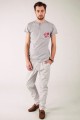 T-shirt szary z haftem wilanowskim