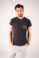 T-shirt grafitowy z haftem warmińskim
