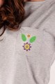 T-shirt szary z haftem mazowieckim