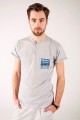 T-shirt szary z haftem lubelskim