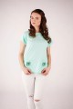 T-shirt miętowy z haftem górnośląskim