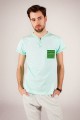 T-shirt miętowy z haftem rzeszowskim