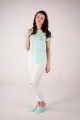 T-shirt miętowy z haftem bamberskim