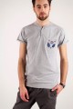 T-shirt szary z haftem mazowieckim