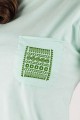 T-shirt miętowy z haftem rzeszowskim