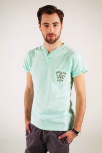 T-shirt miętowy haft spiski