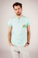 T-shirt miętowy z haftem mazowieckim