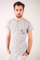 T-shirt szary z haftem kaszubskim